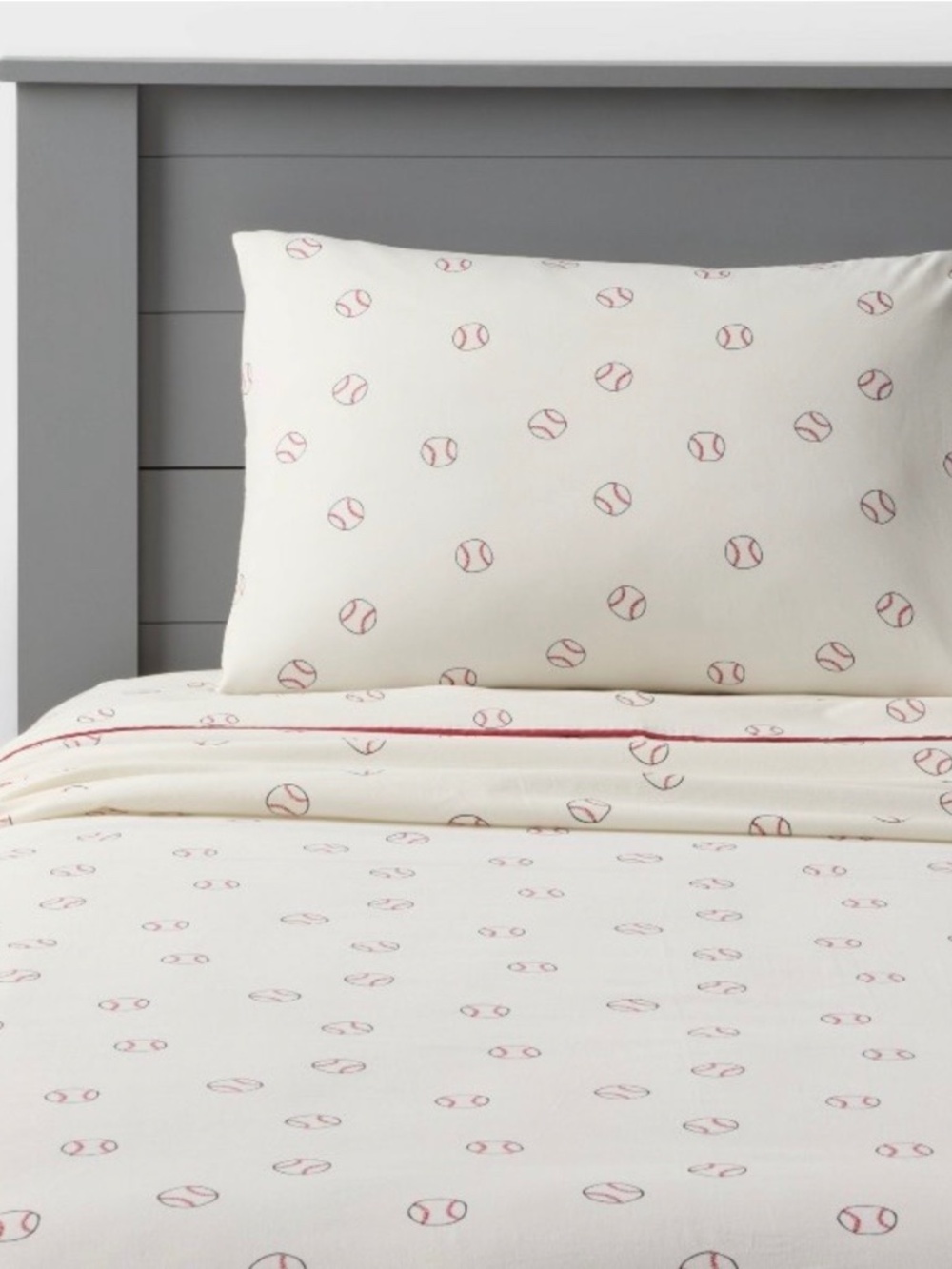 FULL Baseball Kids' Cotton Sheet Set - Pillowfort